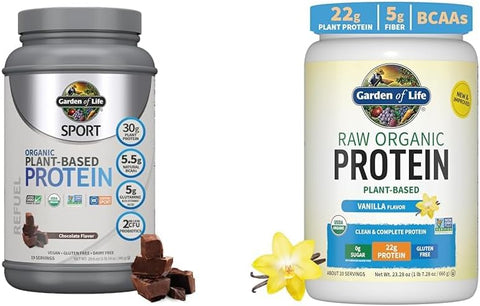 Kit Proteína Vegana Orgânica para Esportes – Chocolate – 500g - Garden of Life