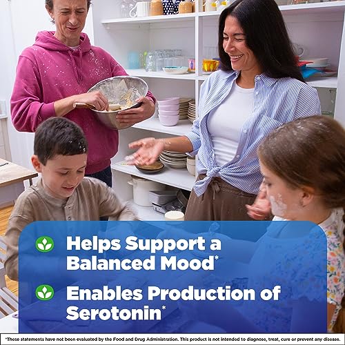 5-HTP Tabletes de Dissolução Rápida, Ajuda a Manter uma Mentalidade Positiva, Estimula a Produção de Serotonina, Livre de Medicamentos, Liberação Controlada, Máxima Potência, Sabor Frutas Silvestres 30 - Natrol