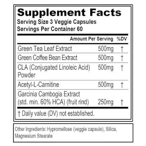Evlution - EVL Weight Loss Support Pills – LeanMode com Extrato de Café Verde, CLA e Garcinia – Suporte Premium para Perda de Peso, Metabolismo e Queima de Gordura para Homens e Mulheres