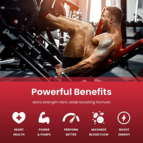 NutraChamps - Suplemento Óxido Nítrico | L-Arginina, L Citrulina Malato, AAKG, Casca de Pinheiro, Extrato de Semente de Uva | Potencializador de Óxido Nítrico de Alta Potência | Cápsulas de Óxido Nítrico para Homens