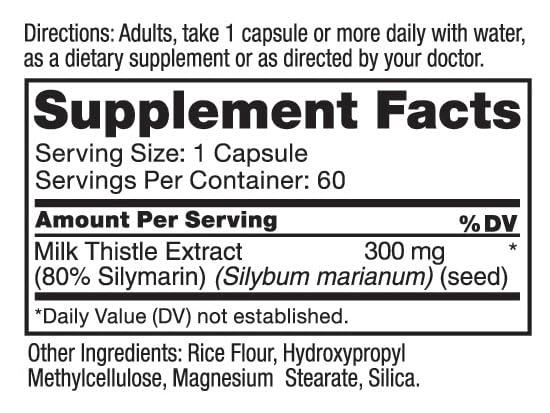 Vitamins | Livalon | Extrato de Cardo Mariano | 80% Silymarin | Desintoxicação Natural do Fígado | Cápsulas Vegetais | 60 Unidades - Roex