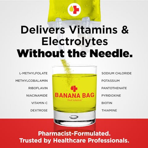 Banana Bag Oral Solution - Banana Bag Solução Oral – Fórmula de Hidratação e Recuperação Farmacêutica – Eletrólitos