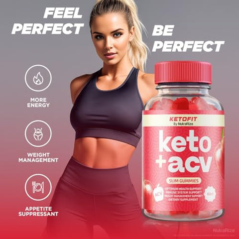 NutraRize - Ketofit Gummies ACV – Fórmula Avançada para Perda de Peso – Keto Fit Gomitas – Avaliações | Comprimidos de Emagrecimento com Vinagre de Maçã | Resultados Rápidos e Eficazes | 100% Natural e Sem Colaterais