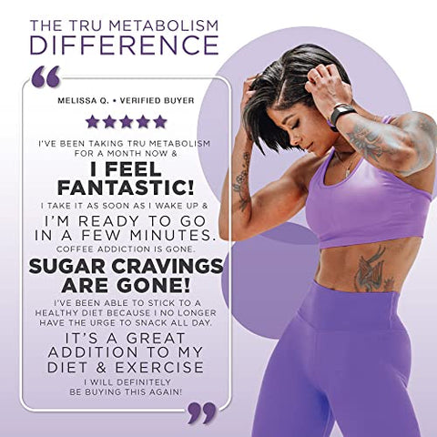 TRU Supplements - TRU Metabolism: Avançada Perda de Gordura, Combate aos Desejos, Melhora o Humor, Sem Nervosismo ou Queda, 30 Porções