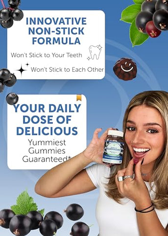 Gomas de Sabugueiro Sambucus Feitas nos EUA – Suporte Imunológico Delicioso com Vitamina C - Lunakai