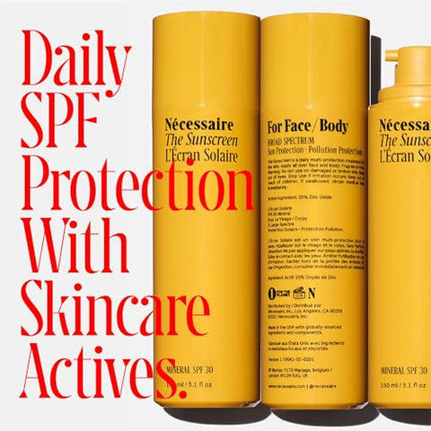 Protetor Solar Mineral SPF 30 PA para o Corpo. Amplo Espectro. Óxido de Zinco, Ácido Hialurônico, Niacinamida. Hidrata. Protege contra Danos Solares e Envelhecimento Prematuro - Nécessaire