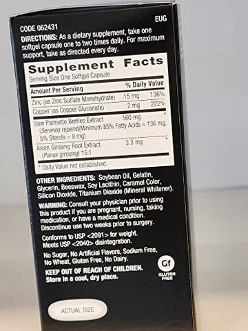 Fórmula Ultra Saw Palmetto para Homens – Saúde Masculina – 60 Cápsulas - GNC