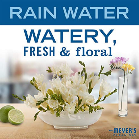 MRS. MEYER'S CLEAN DAY - Sabonete Líquido MRS. MEYER’S CLEAN DAY, Fórmula Biodegradável com Óleos Essenciais, Água da Chuva, 12,5 fl. oz – Pack com 6 unidades