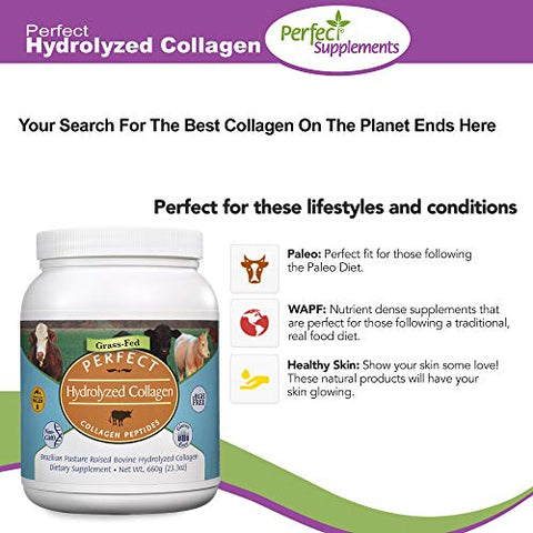Pó de Colágeno Hidrolisado Perfeito – 660g – Colágeno Natural – Criado em Pasto Brasileiro – Promove Pele Saudável – Kit com 2 - Perfect Supplements