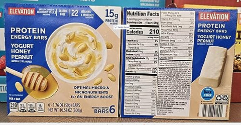 Generic - Barras Energéticas de Proteína Elevation Iogurte Mel Amendoim 300g (Duas Barras)
