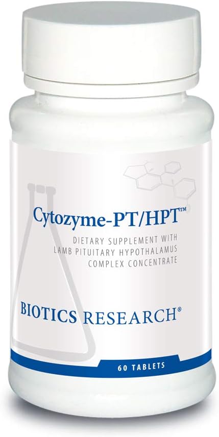 Cytozyme PT HPT Complexo de Hipófise/Hipotálamo de Cordeiro, Suporta a Função da Glândula Pituitária e Hipotálamo, Saúde Adrenal, Estimulante Cerebral 60 tabs - Biotics Research