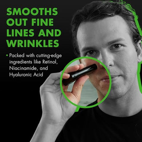 Retinol Stick para Homens – Bastão de Retinol Anti-Envelhecimento com Ácido Hialurônico | Marca Tiege Hanley - Tiege Hanley