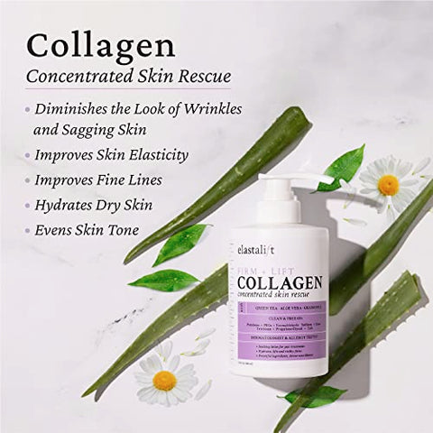 Creme Corporal Hidratante de Colágeno para Levantar, Firmar e Tonificar a Pele. Colágeno Corporal Anti-Envelhecimento - Elastalift