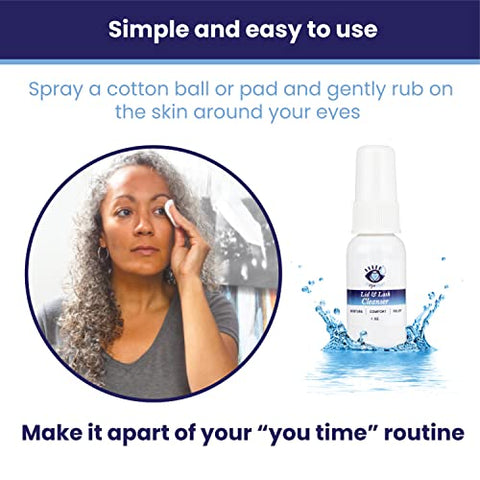Eye Love - Heyedrate Spray de Limpeza para Pálpebras e Cílios – Fórmula Suave de Ácido Hipocloroso Puro para Irritação Ocular – Ação Rápida, Fórmula Calmante – Spray Diário de Limpeza para Pálpebras – Frasco de 30ml