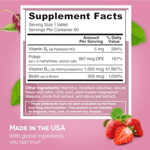 Energia e Memória Dissolvíveis – Aumente seu Desempenho Mental | 30 comprimidos | 100% Natural | Marca EZ Melts - EZ Melts