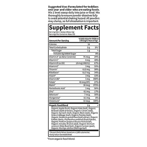 Kids Pó Multivitamínico Diário para Crianças Pequenas – 100% Natural e Nutritivo - Garden of Life