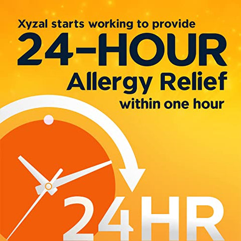 24-Horas de Alívio de Alergia, 55 Comprimidos (Embalagem com 2) – Força Original de Prescrição - Xyzal