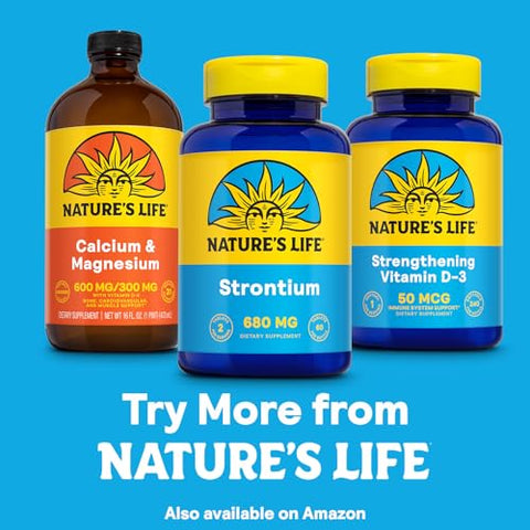 Nature's Life - NATURE’S LIFE Strontium Citrate 680mg – Suplemento de Estrôncio Quelato – Suporte a Minerais Traços – Alta Absorção, Digestão Suave, Garantia de 60 Dias, Verificado em Laboratório, 30 Porções