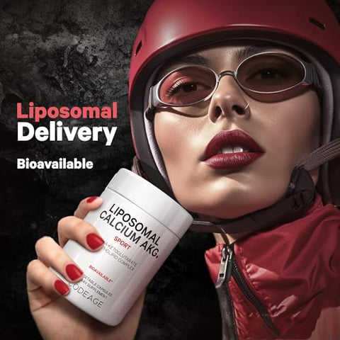 Liposomal Calcium AKG – Cálcio Alfa-Cetoglutarato – 2 Meses de Fornecimento – Entrega Lipossomal – 1 Cápsula por Porção – Não-OGM, Sem Glúten – Comprimidos de Cálcio AKG - Codeage