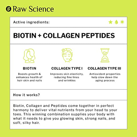 S RAW SCIENCE - Colágeno Líquido – Fórmula Avançada para Pele Firme e Saudável – Marca Exclusiva