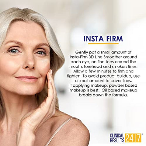 Clinical Results 24|7 - Insta-Firm: Tecnologia de Células-Tronco da NASA | Resultados Clínicos 24/7 | Levanta, Firme e Suaviza Linhas, Rugas, Olhos Inchados e Pés de Galinha – Instantaneamente! | 1g