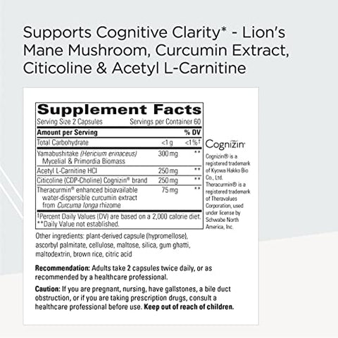 ProThrivers Wellness Brain – Suporte à Saúde Cerebral* – Suporte Cerebral com Citicolina, Extrato de Curcumina | Marca ProThrivers - Integrative Therapeutics