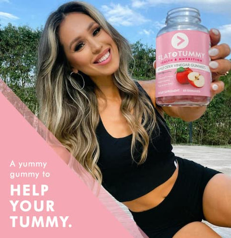 Gummies de Vinagre de Maçã, 60 Unidades – Energia, Desintoxicação e Saúde Digestiva - Flat Tummy Tea