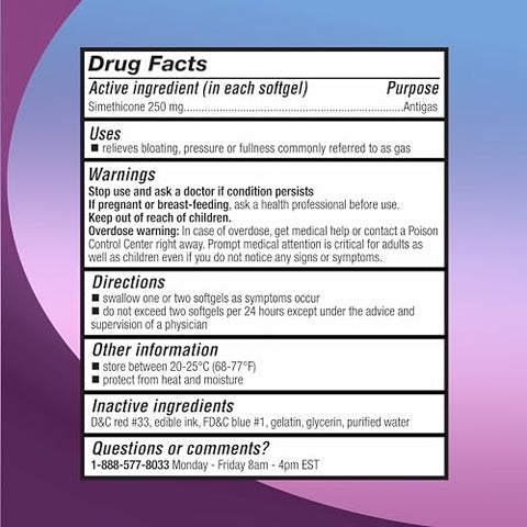 RIGHT REMEDIES - Alívio Máximo de Gases, Simeticona 250 mg, (365 Softgels), Rápido Alívio de Gases, Inchaço, Plenitude, Desconforto Doloroso, Comparado ao Ingrediente Ativo de Máxima Força Phazyme
