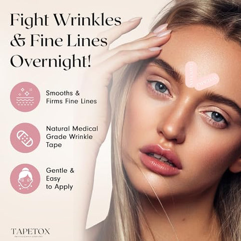 Skin Supervision - Fita Facial para Rugas Tapetox Pré-Cortada para Rosto – Remoção de Rugas, Patches Anti Rugas, Adesivo para Suavizar Rugas – Tratamento de Rugas