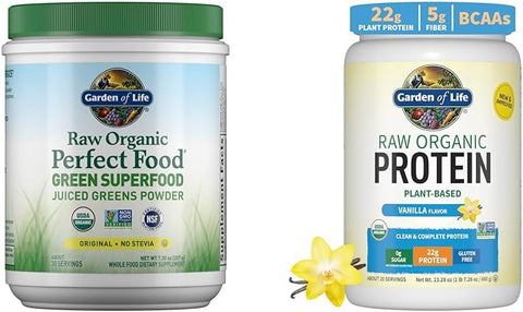 Raw Organic Perfect Food – Pó de Verdes Superfood Juiced – Original Sem Stevia – 454g - Garden of Life