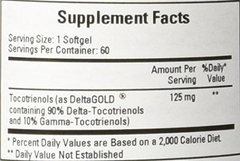 Annatto Tocotrienols 125 mg 60 gels | Saúde e Beleza - Ecological Formulas