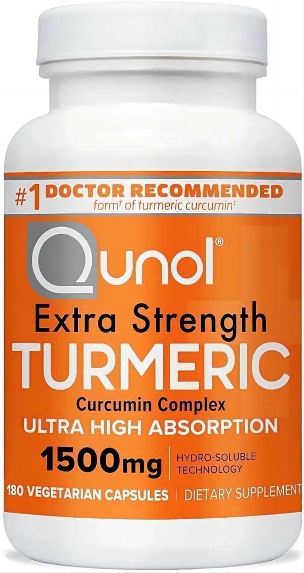 Generic - Qunols Cúrcuma Curcumina, 1500mg com Alta Absorção, Suporte para Articulações, Cápsulas de Cúrcuma Extra Forte, 180 Unidades (Embalagem de 1)