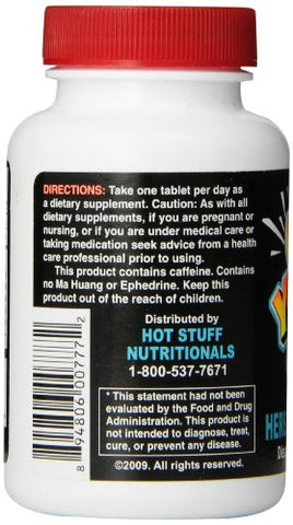Hot Stuff Nutritionals - UP Your Gas – Energético Herbal em Comprimidos, 60 Unidades – Aumente sua Energia!