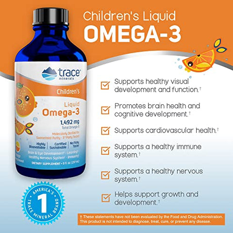 Ômega-3 Líquido Infantil | Promove Saúde Cerebral | 60 ml - Trace Minerals