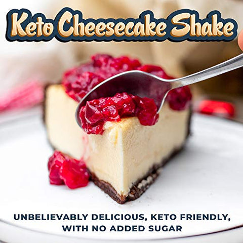 Left Coast Performance - Cheesecake Keto Shake Substituto de Refeição [900g] – Pó para Shake de Proteína Low Carb, Rico em Gorduras com MCTs, Peptídeos de Colágeno e Verdadeiro Cream Cheese dos EUA