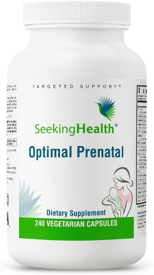 Optimal Prenatal – Vitaminas para Mulheres com B12, Metilfolato, Colina, Suporte à Metilação, Nutrientes para Fertilidade e Gravidez - Seeking Health