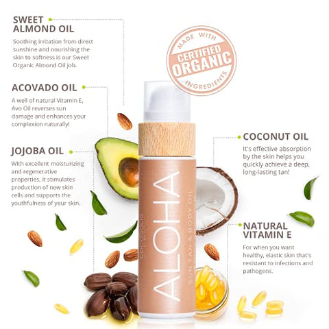 ALOHA Bronzeado Solar – Óleo de Coco Natural 100ml - COCOSOLIS