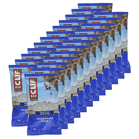 Clif Bar - Barras de Energia CLIF – Chocolate Chip – Feitas com Aveia Orgânica – Alimento à Base de Plantas – Vegetariano – Kosher (Barras de Proteína de 2,4 Ounces, 24 Unidades) Embalagem Pode Variar, 12 Unidades (Pack…)