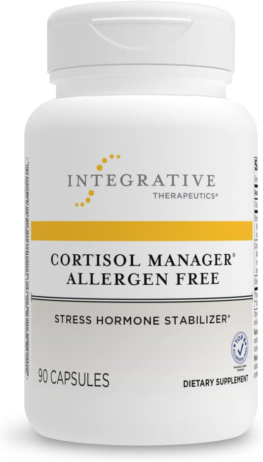 Cortisol Manager – Livre de Alérgenos – Suplemento com Ashwagandha e L-Theanine – Suporta o Relaxamento – 60 cápsulas - Integrative Therapeutics