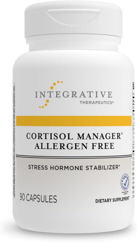 Cortisol Manager – Livre de Alérgenos – Suplemento com Ashwagandha e L-Theanine – Suporta o Relaxamento – 60 cápsulas - Integrative Therapeutics
