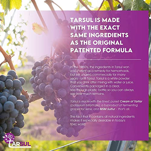 Tarsul - Suplemento Alimentar All-in-One – Fórmula Patenteada à Base de Creme de Tártaro – Marca em Destaque