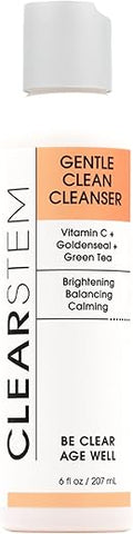 GENTLECLEAN Vitamina C Infundido Limpador Calmante – Removedor de Maquiagem – Chá Verde de Hydrastis – Produtos para Cuidados com a Pele do Rosto – Vegano, Sem Glúten, Sem Crueldade – 100ml - CLEARstem