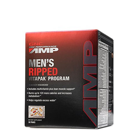 Pro Performance AMP Programa Vitapak Ripped para Homens, 30 paks – Marca GNC - GNC