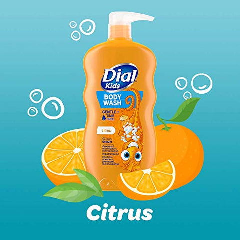 Kids Sabonete Líquido Corporal, Citrus, 710 ml (Pack com 4 unidades) - Dial