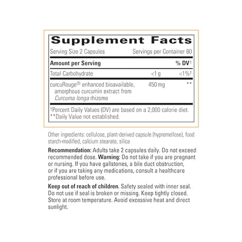 Curalieve – Suplemento Dietético com Curcumina Bioativa – Suporte aos Caminhos Antioxidantes – 60 cápsulas - Integrative Therapeutics