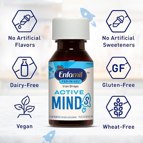 Fer-In-Sol: Gotas de Ferro para Bebês – Fórmula Líquida 30ml - Enfamil