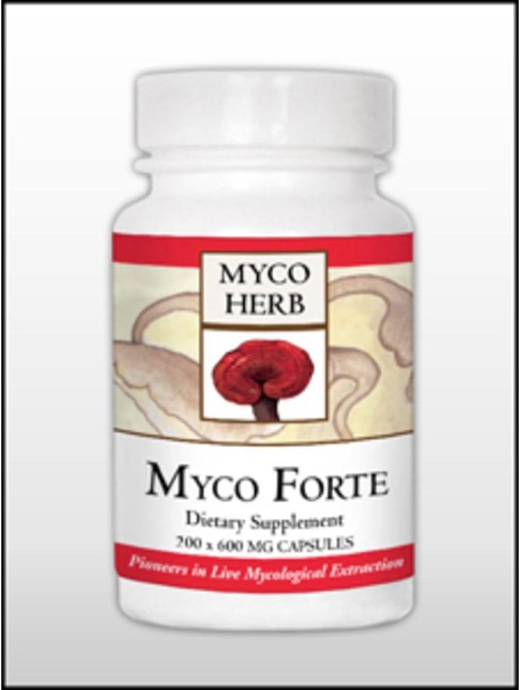 MycoHerb by Kan - Myco-Forte 200 vcaps – Fortaleça sua saúde com este poderoso suplemento de cogumelos