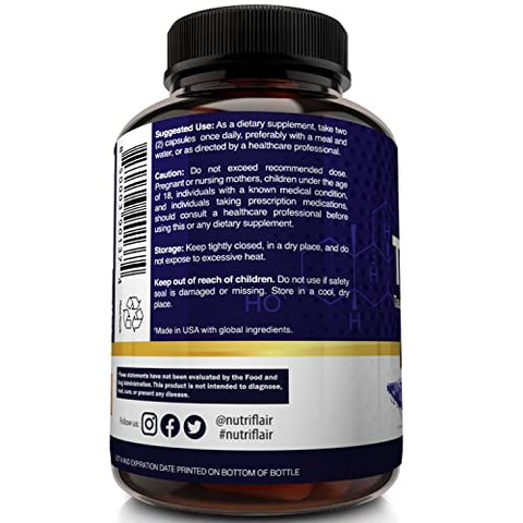 TUDCA Puro 1000mg – Ácido Tauroursodeoxicólico Premium, Detox – 60 Cápsulas - NutriFlair