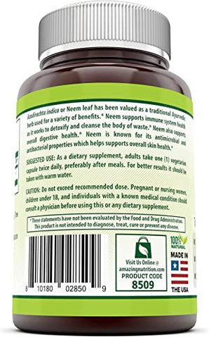 Neem – Suplemento Natural para Purificação do Sangue, Fortalecimento da Imunidade e Saúde da Pele* (Cápsulas Vegetais de 500mg, 120 Unidades – 3 Pacotes) - Herbal Secrets