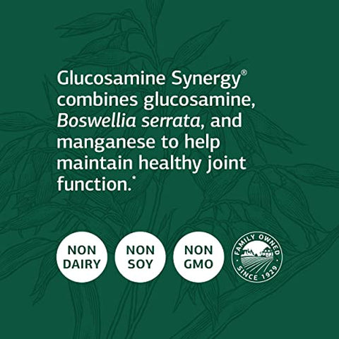 Standard Process Inc. - Standard Process Glucosamine Synergy – Suplemento de RNA de Alimentos Integrais e Suporte Articular com Cyanocobalamin, Cholecalciferol, Shiitake, Manganês, Farelo de Arroz, Cenouras Orgânicas – 90 cápsulas